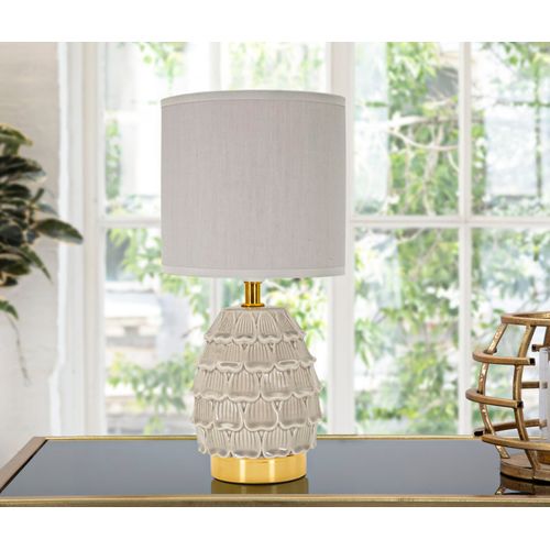 Lampe De Chevet Moderne Crème Ø15x30,5 Cm Design Pin Original