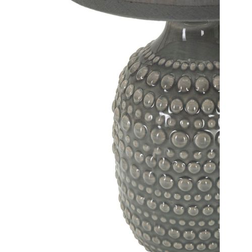 Lampe De Chevet Moderne Grise Ø15x30,5 Cm à Relief Élégant