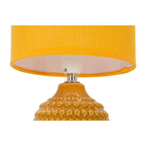 Lampe De Chevet Moderne Ø15x30,5 Cm Base Gris à Relief Élégant