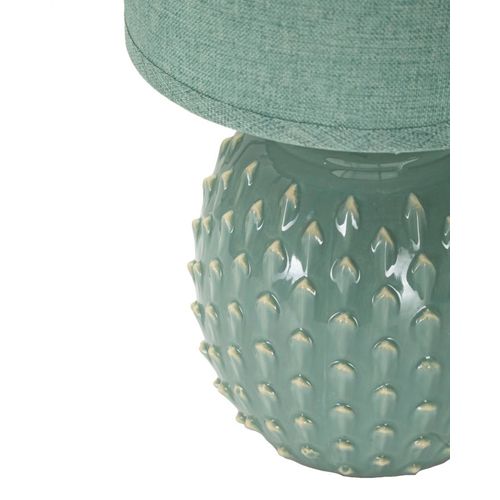 Lampe De Chevet Moderne Ø14x27 Cm Socle Jaune à Relief Élégant