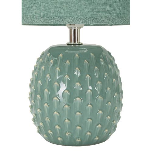 Lampe De Chevet Moderne Ø14x27 Cm Socle Jaune à Relief Élégant