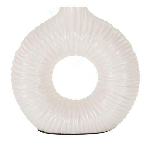 Lampe De Chevet Moderne 28,5x15x43 Cm Socle Blanc à Décor Drapé