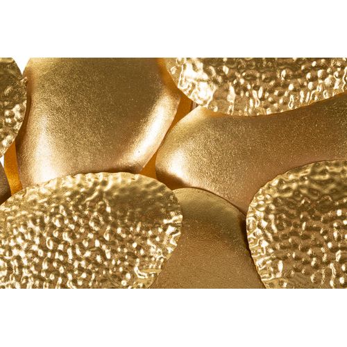 Applique Murale Dorée 3 Lumières Avec Panneaux Texturés 59,8x11x31 Cm