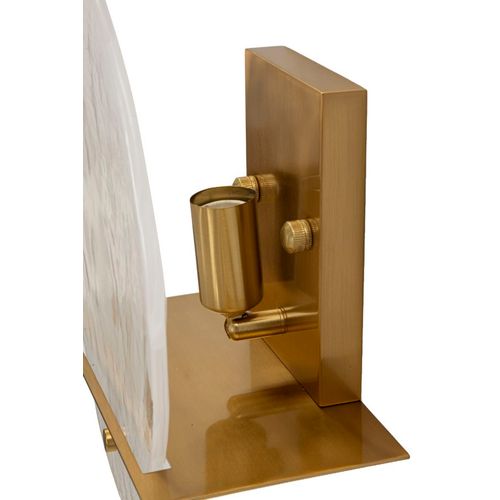 Applique Murale Ronde En Métal Doré Et Verre 20x11x25 Cm