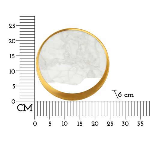 Applique Murale Ronde En Métal Doré Et Verre Effet Marbre 24x6x24 Cm
