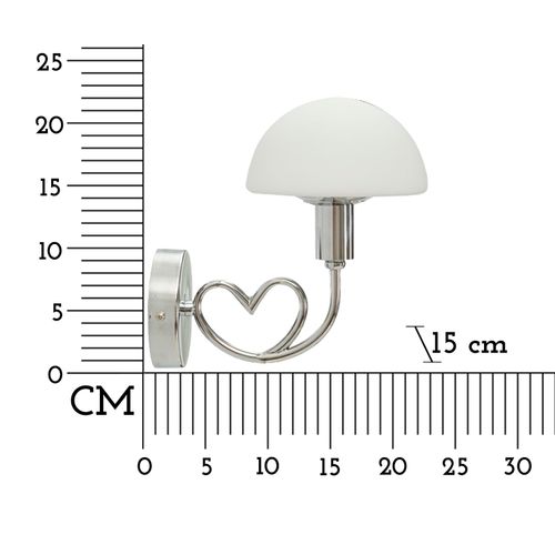 Applique Murale Cœur En Métal Argenté Avec