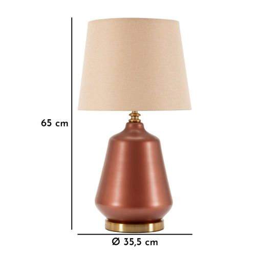 Lampe à Poser Rosenthal En Verre Et Métal 35,5×35,5×65 Cm Avec Abat-jour Neutre