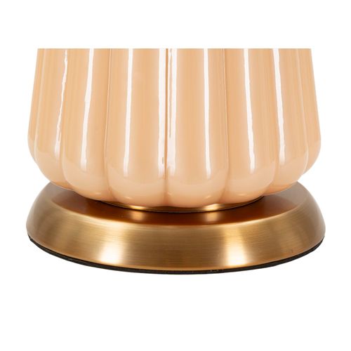 Lampe à Poser Perly En Verre Et Métal 36,5×36,5×68,5 Cm Avec Abat-jour Neutre