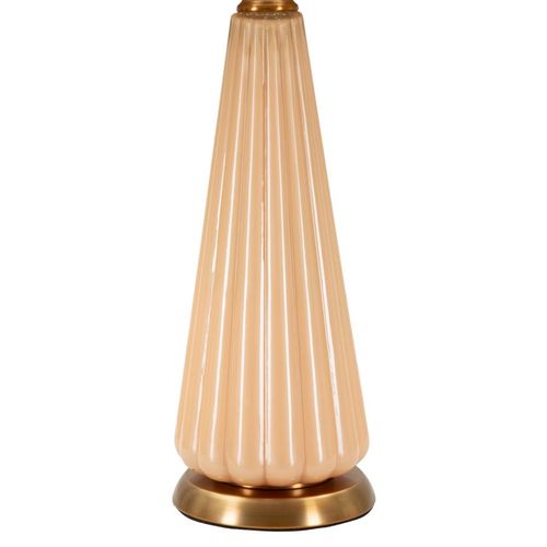 Lampe à Poser Perly En Verre Et Métal 36,5×36,5×68,5 Cm Avec Abat-jour Neutre