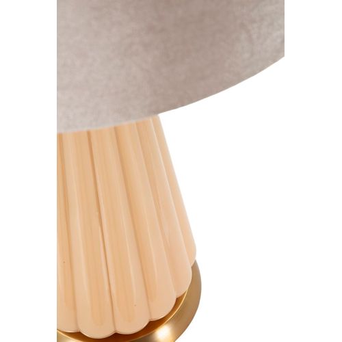 Lampe à Poser Perly En Verre Et Métal 36,5×36,5×68,5 Cm Avec Abat-jour Neutre