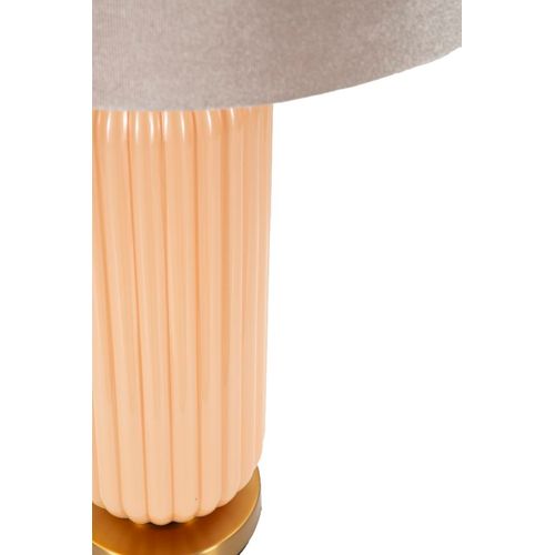 Lampe à Poser Perly En Verre Et Métal 35×35×64 Cm Avec Abat-jour Neutre