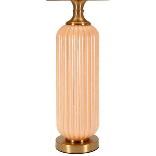 Lampe à Poser Perly En Verre Et Métal 35×35×64 Cm Avec Abat-jour Neutre