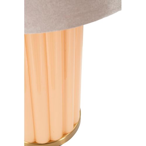 Lampe à Poser Perly En Verre Et Métal 40,5×40,5×69,5 Cm Avec Abat-jour Neutre