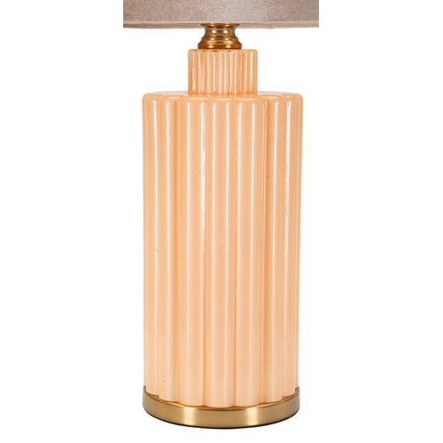 Lampe à Poser Perly En Verre Et Métal 40,5×40,5×69,5 Cm Avec Abat-jour Neutre