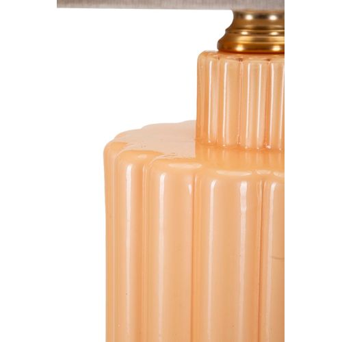 Lampe à Poser Perly En Verre Et Métal 40,5×40,5×69,5 Cm Avec Abat-jour Neutre