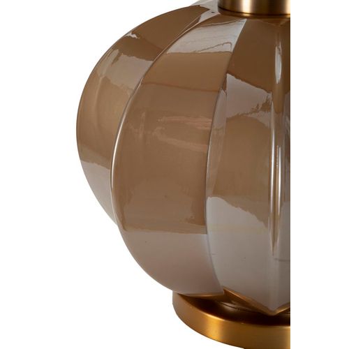 Lampe à Poser Prague En Verre Et Métal 40,5×40,5×57 Cm Avec Abat-jour Beige