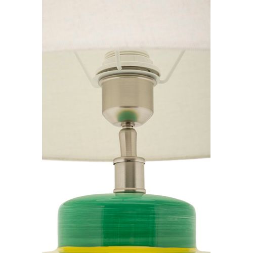 Lampe à Poser Moderne En Céramique 40×40×65 Cm Visage Stylisé Multicolore