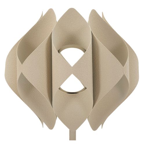 Lampadaire Moderne Sculptural 39,5x155 Cm Métal Crème Élégant Et Contemporain