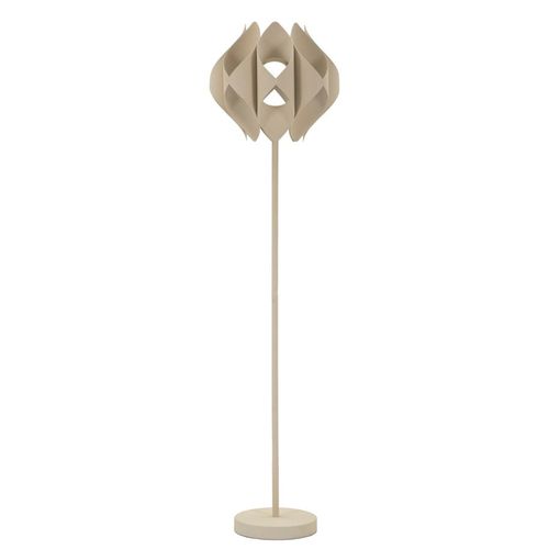 Lampadaire Moderne Sculptural 39,5x155 Cm Métal Crème Élégant Et Contemporain