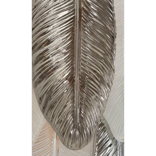 Applique Murale 24x15x29 Cm En Verre Et Métal Avec Feuillage Lumineux Multicolore Style Glam