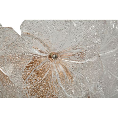 Applique Murale 33x17x28 Cm En Verre Et Métal Multicolore Style Glam Avec Effet Feuilles Légères