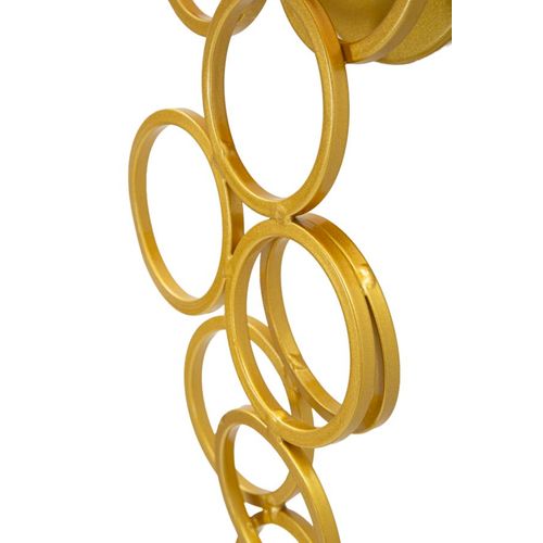 Applique Murale 30x20x50 Cm Métal Doré Et Abat-jour Noir Style Glamour Contemporain