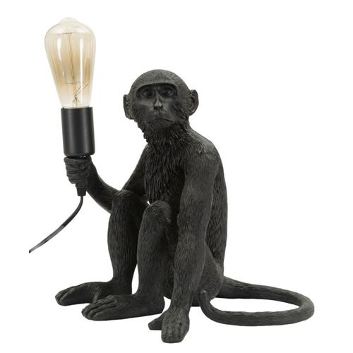 Lampe De Table Singe Assis Noire 33x33x32 Cm Design Audacieux Et Original