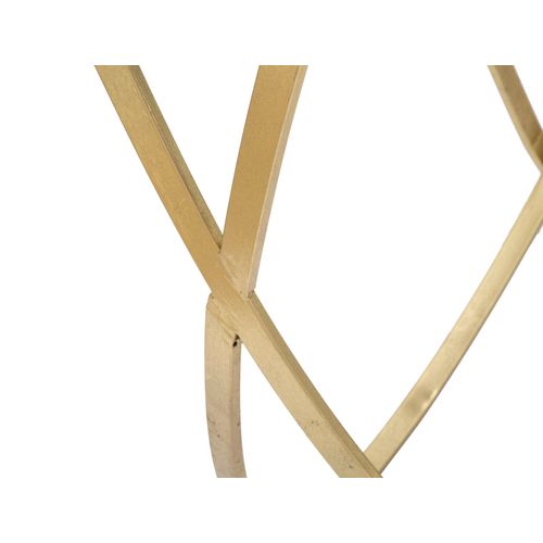 Console Glamour Noire Et Dorée En Métal Et Miroir, Design Sinueux 120x40x79 Cm