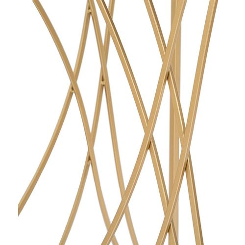 Console Élégante Dorée Avec Plateau Miroir Argent, Lignes Arrondies 120x40x80 Cm