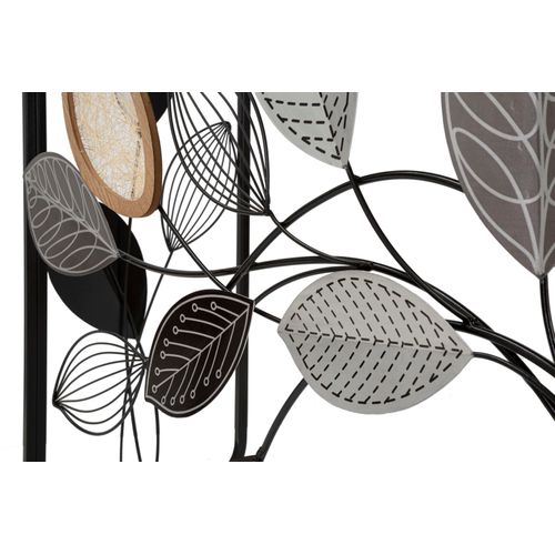 Console Noire Boho Chic Avec Plateau Bois 108x36,8x80 Cm