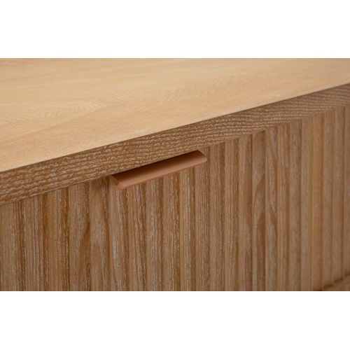 Console En Bois Naturel 110x40 Cm, Design Moderne Et Épuré Pour Séjour