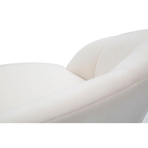 Tabouret De Bar 55x56x104 Cm Velours Crème Pieds Bois Et Métal Doré