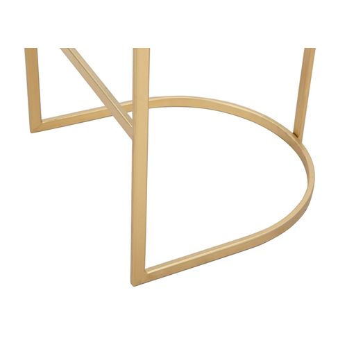 Tabouret De Bar Ø45x90 Cm Métal Doré Avec Assise Rembourrée En Velours Noir