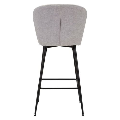 Lot De 2 Tabourets De Bar En Tissu Rembourré Style Années 70 Avec Pieds Métal H108 Cm