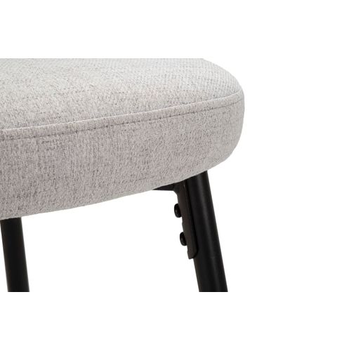 Lot De 2 Tabourets De Bar En Tissu Rembourré Style Années 70 Avec Pieds Métal H108 Cm