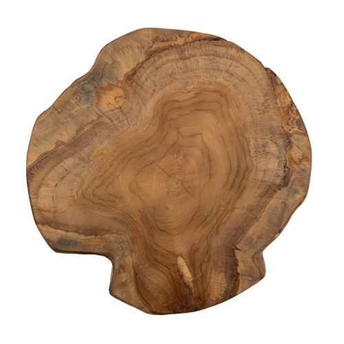 Tabouret Rond En Teck Recyclé Ø35x45 Cm Style Naturel Authentique