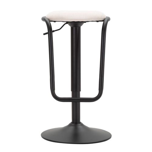 Tabouret De Bar Blanc Pivotant Réglable Ø41 Cm Style Moderne Années 70