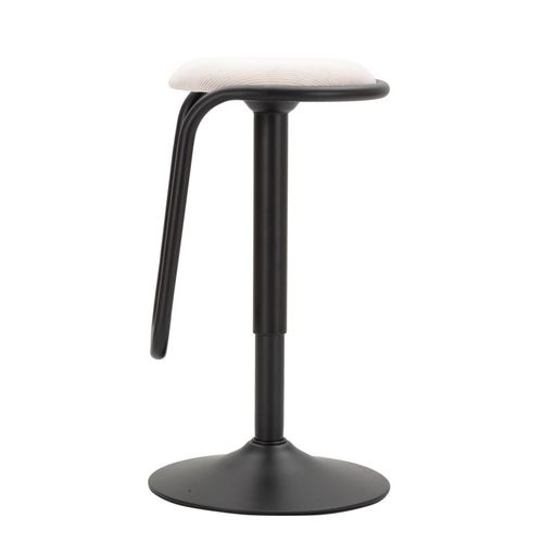 Tabouret De Bar Blanc Pivotant Réglable Ø41 Cm Style Moderne Années 70