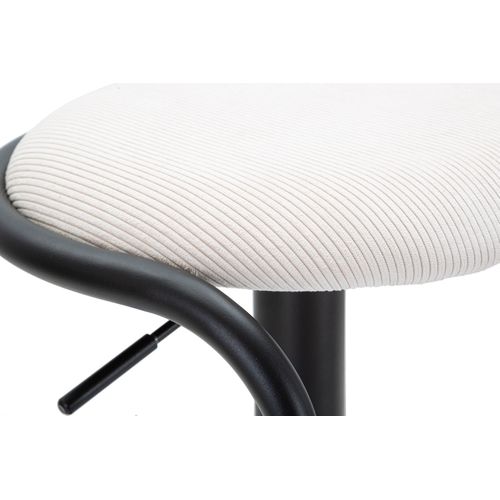 Tabouret De Bar Blanc Pivotant Réglable Ø41 Cm Style Moderne Années 70
