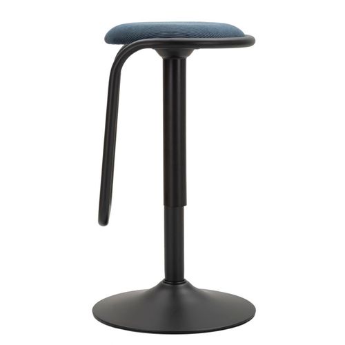 Tabouret De Bar Pivotant Bleu Et Noir Ø41 Cm Avec Réglage Hauteur Style Moderne