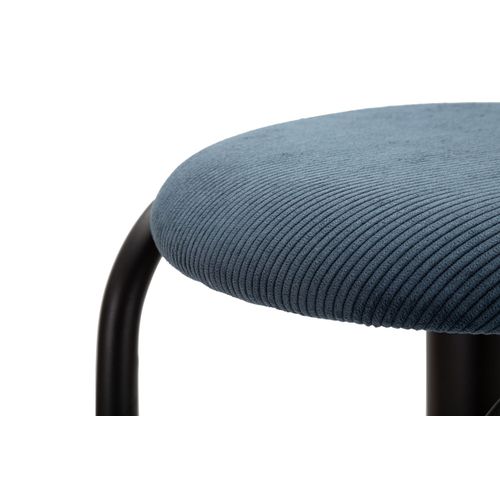 Tabouret De Bar Pivotant Bleu Et Noir Ø41 Cm Avec Réglage Hauteur Style Moderne