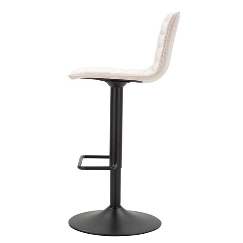 Lot De 2 Tabourets De Bar Pivotants Noir Et Blanc H85,5-107 Cm Avec Dossier Rembourré