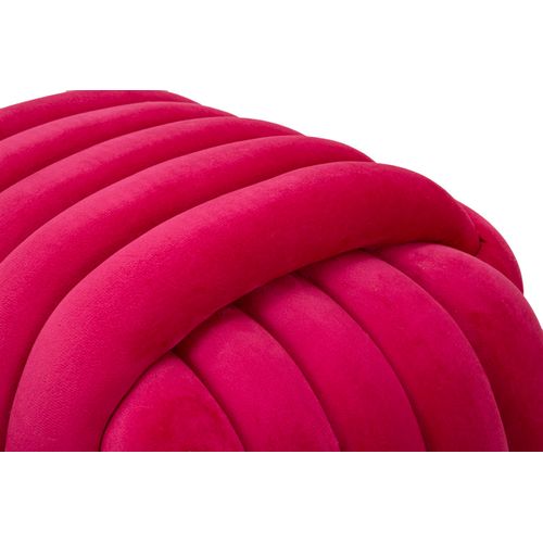 Pouf Carré En Velours Rouge 45 Cm Pour Salon Ou Chambre