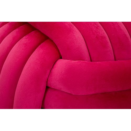 Pouf Carré En Velours Rouge 45 Cm Pour Salon Ou Chambre