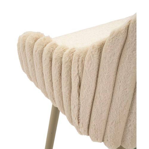 Lot De 2 Tabourets De Bar Crème Avec Dossier Enveloppant H111 Cm