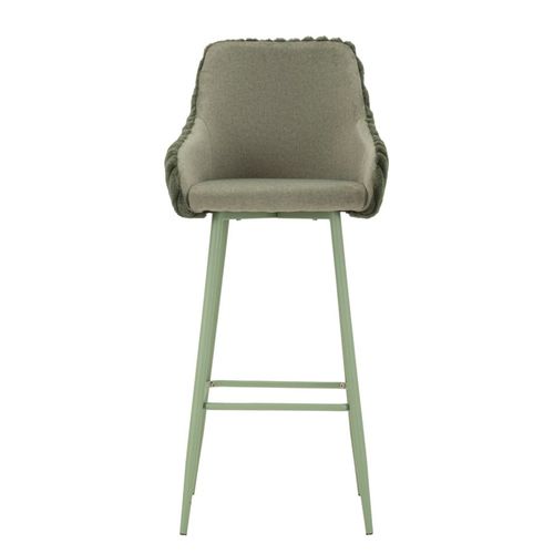 Lot De 2 Tabourets De Bar Verts Modernes Avec Assise Confortable H111 Cm