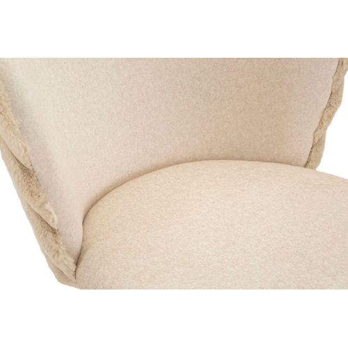 Lot De 2 Tabourets De Bar Crème Avec Dossier Travaillé Style Moderne H106 Cm