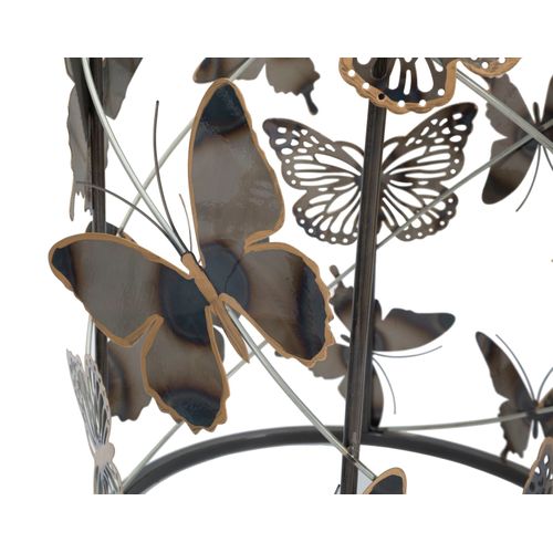 Ensemble De 2 Bout de Canapé Rondes Multicolores En Métal Et Verre 41,3x55-35x50,3 Cm