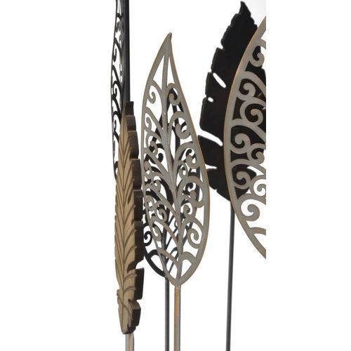 Ensemble De 2 Bout de Canapé Rondes Multicolores En Métal Et Verre 38x55-33x50 Cm