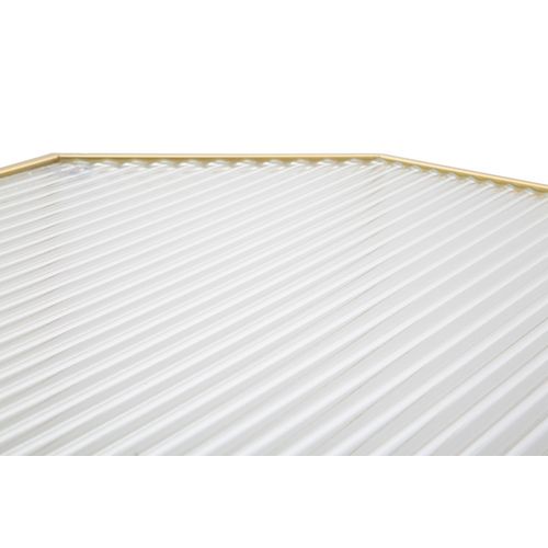 Lot De 2 Table D'appoint Carrées Dorées 50x100 Cm Avec Plateau En Verre Fin